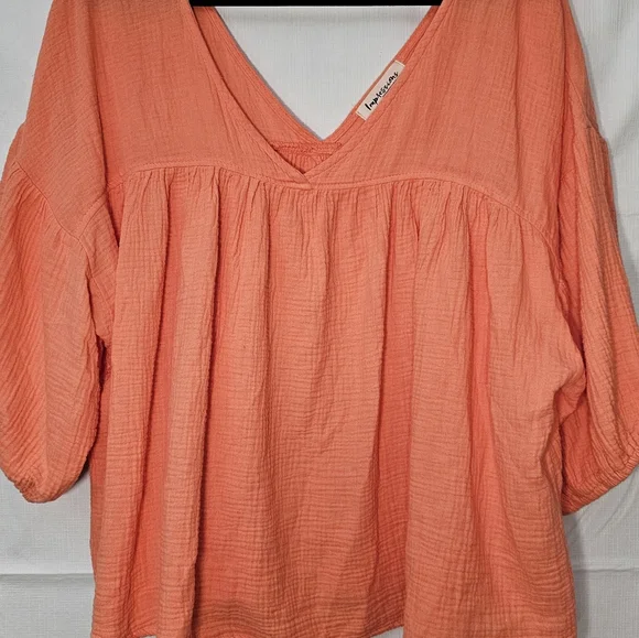 Melon Gauzy Top Oversized Medium - Picture 7 of 10